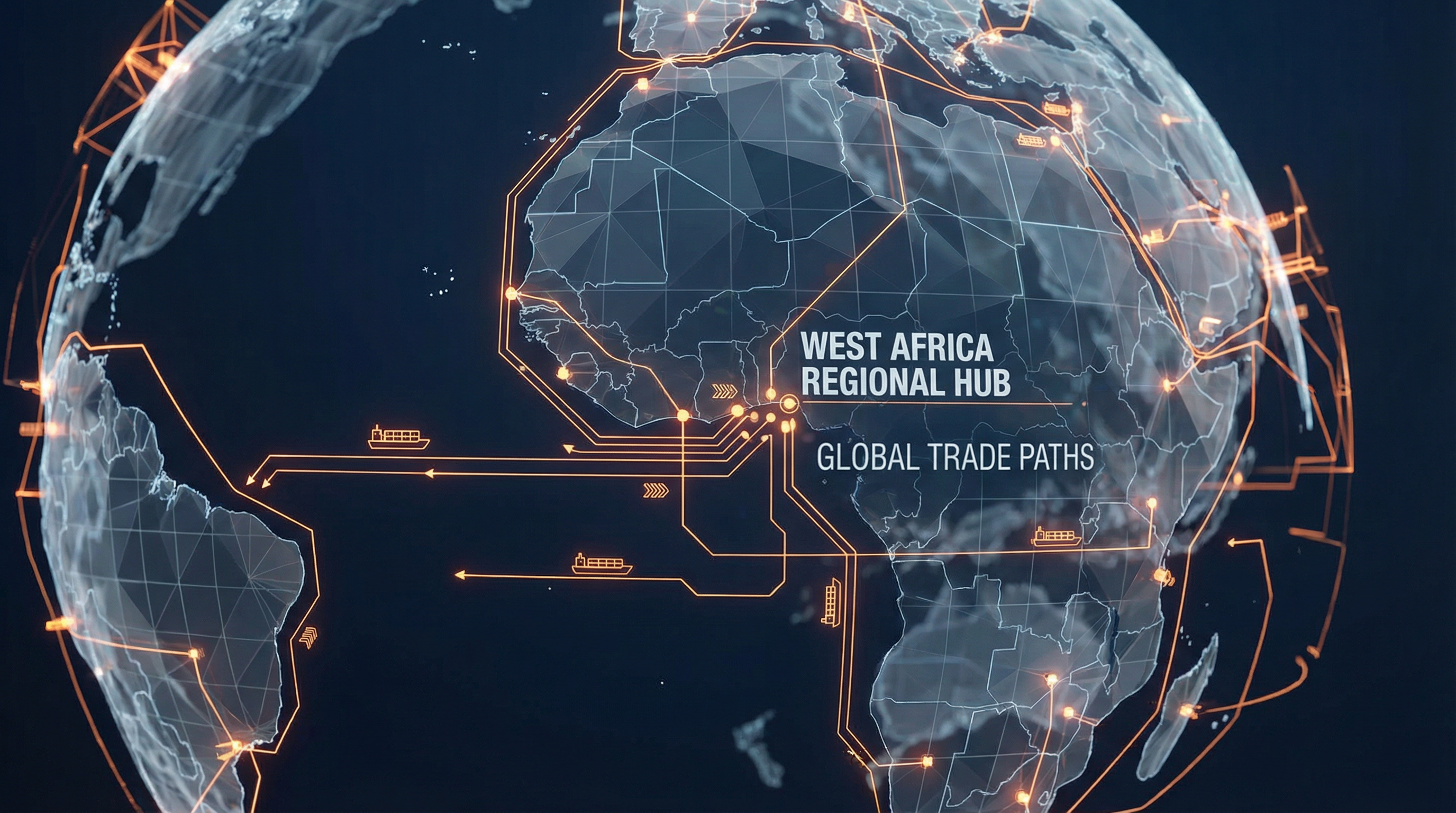 Global shipping routes visualization
